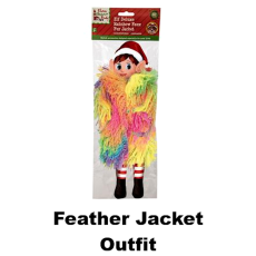 Christmas Elft Feather Jacket Outfit